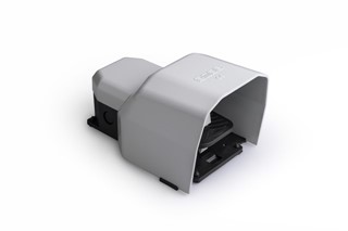 PDK Serisi Metal Korumalı 1NO+1NC Tekli Gri Plastik Pedal